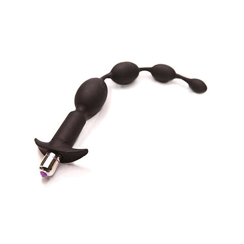 Tantus Vibrating Progressive Beads Black - Anal Beads and Balls