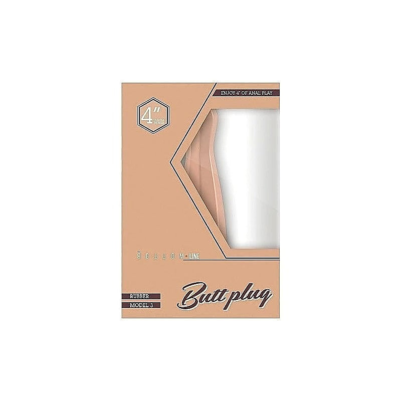 Bottom Line Rubber Butt Plug Model 3 By Shots Toys - Butt Plugs