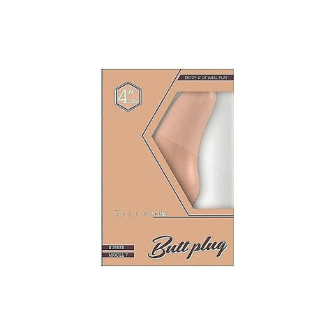 Bottom Line Rubber Butt Plug Flesh Model 7 By Shots Toys - Butt Plugs
