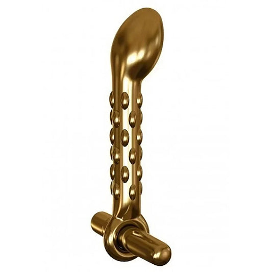 Pipedream Icicles Gold Edition G07 Glass P-Spot Vibrator - Glass Sex Toys