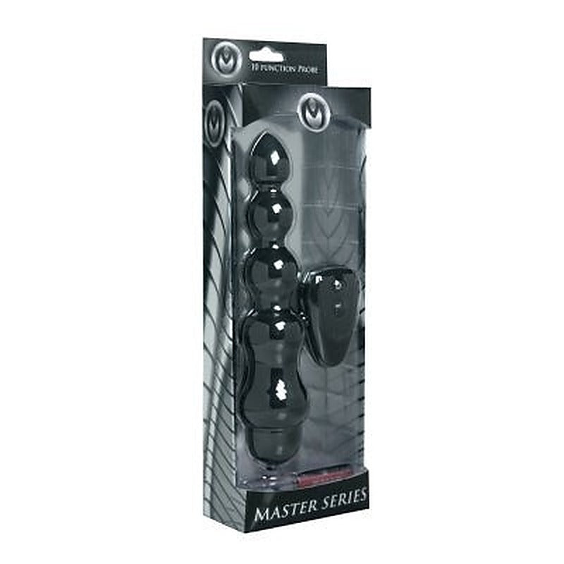 Masters Series Eclipse 10X Silicone Probe Black - Anal Beads and Balls