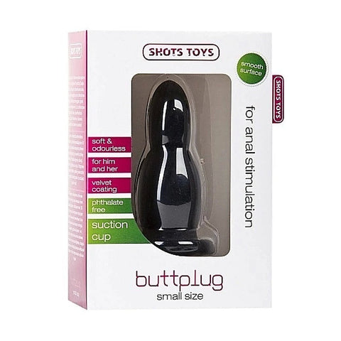 Small Silicone Butt Plug Black by Shots Toys - Butt Plugs
