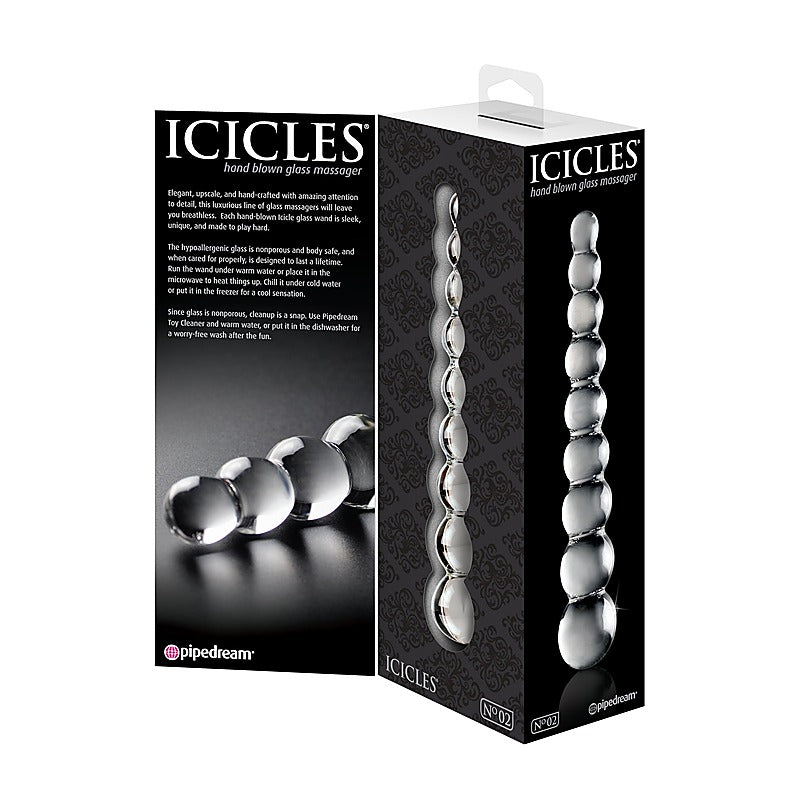 Icicles No. 02 Luxury Glass Massager By Pipedream Products - Glass Sex Toys