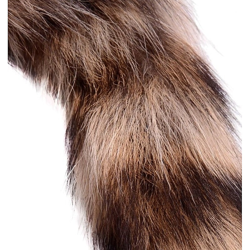 Faux Fox Tail Glass Anal Plug - Glass Sex Toys