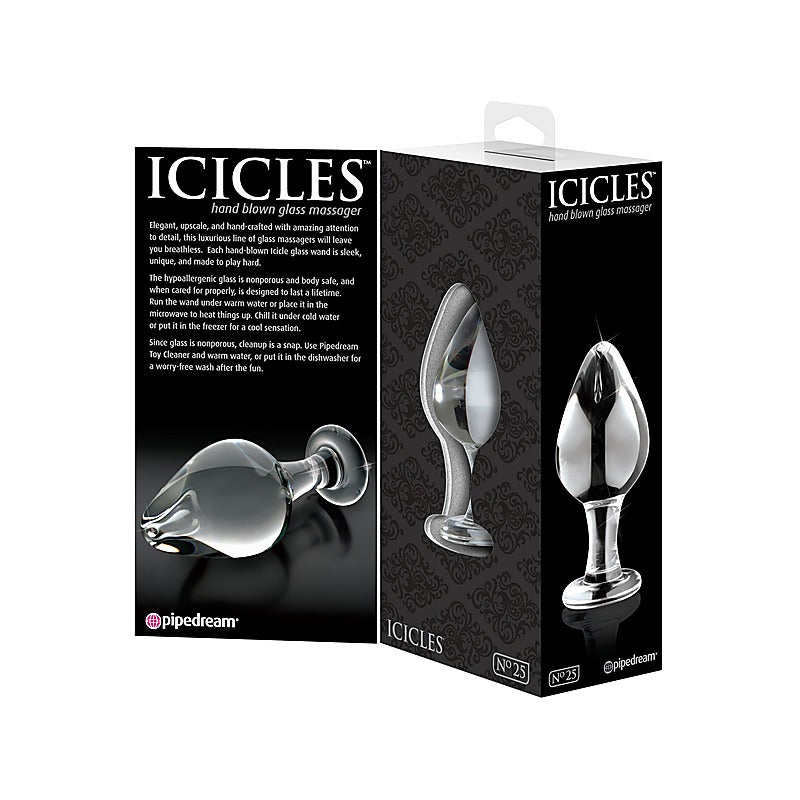 Icicles No 25 Hand Blown Glass Butt Plug By Pipedream - Glass Sex Toys