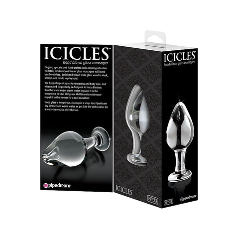 Icicles No 25 Hand Blown Glass Butt Plug By Pipedream - Glass Sex Toys