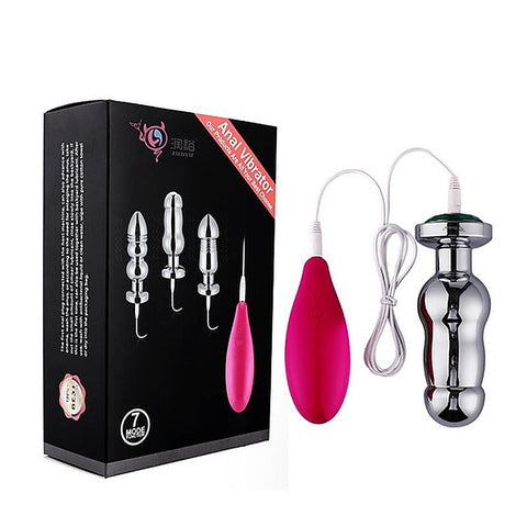 Metal Vibration Anal Plug Kit - Sex Kits
