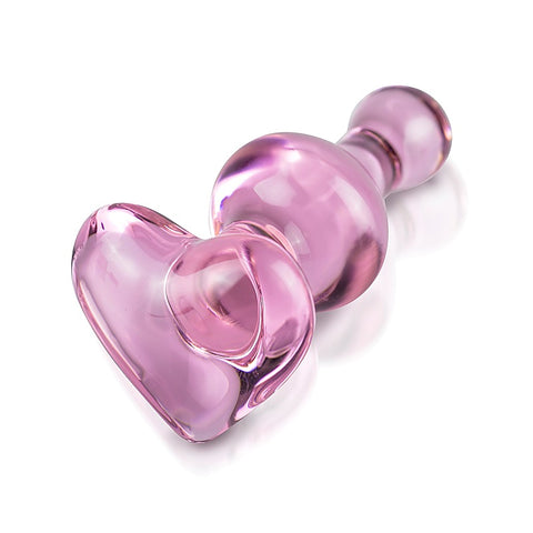 Icicles No. 75 Heart Shape Glass Anal Plug By Pipedream - Glass Sex Toys