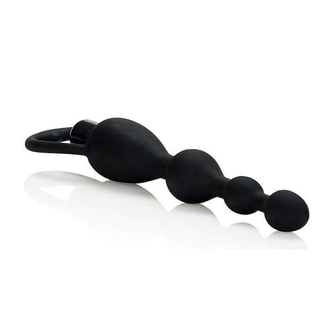 Silicone Vibrating Pleasure Anal Beads Black - Anal Beads and Balls