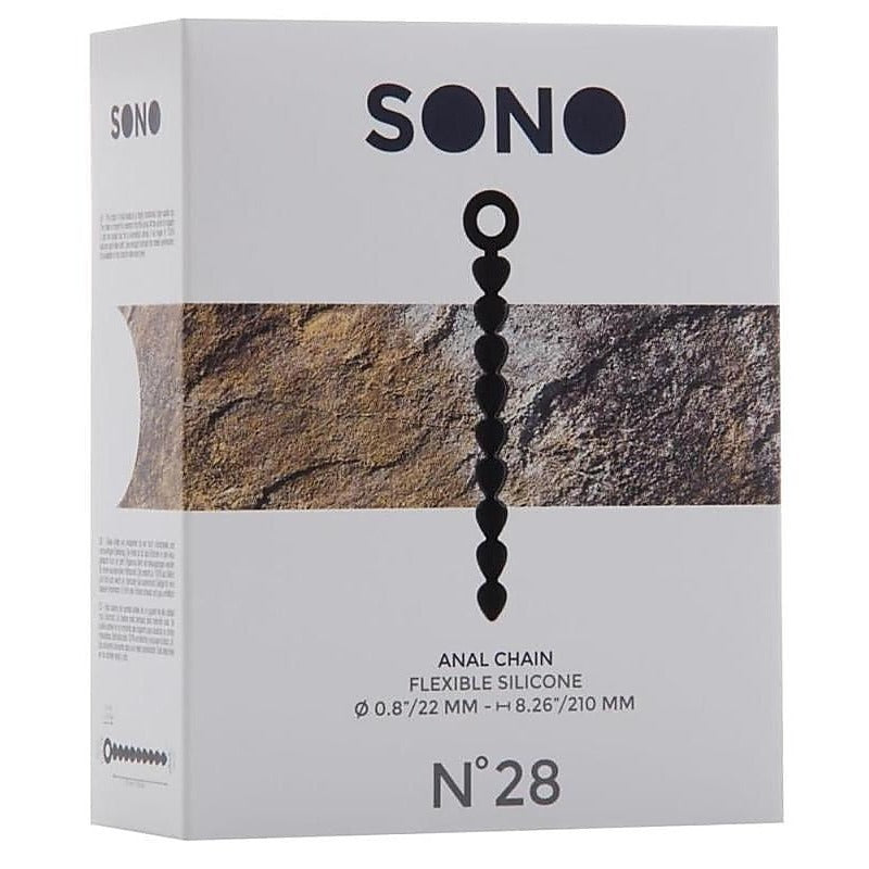 Professional No. 28 Anal Chain Black By Sono - Anal Beads and Balls