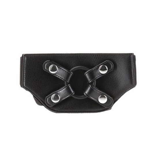 Addiction Strap On Harness With Silicone O Rings Black - Strap On Sextoys