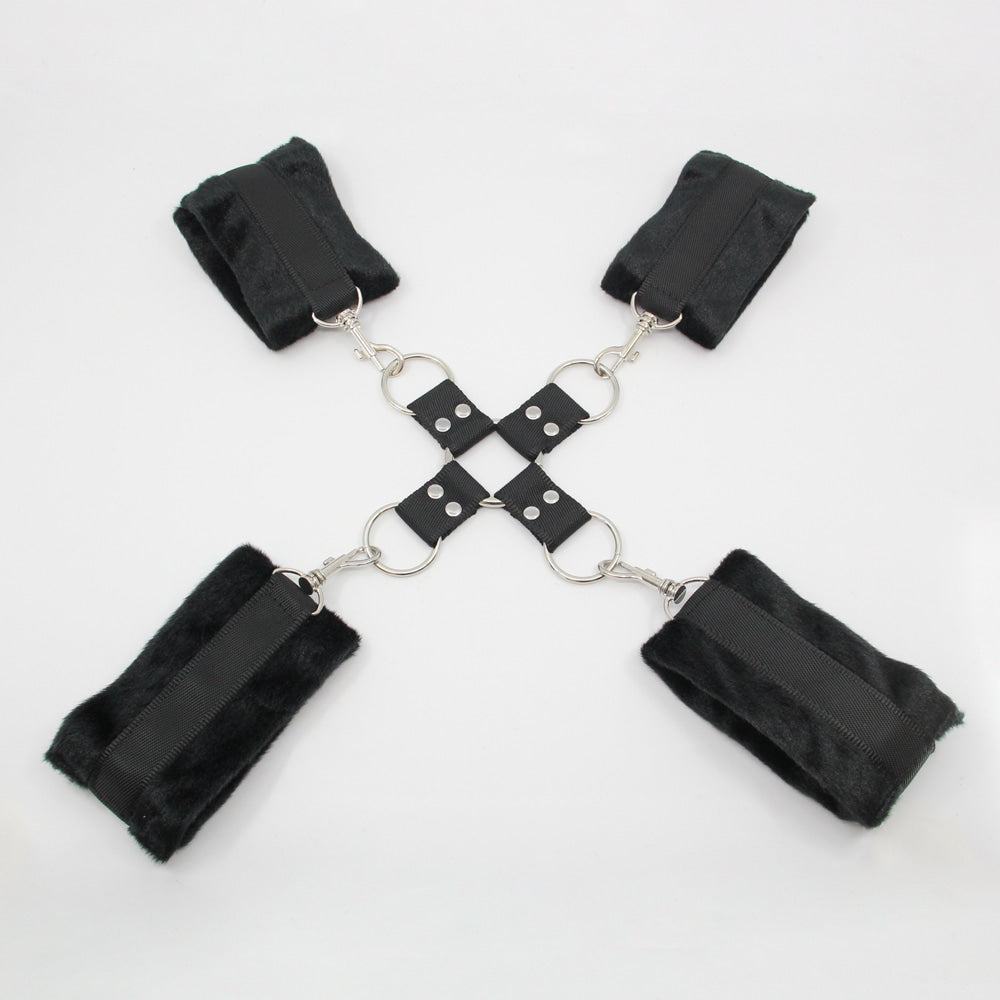 Berlin Baby PU Hog Tie Cross Shackle Piece - - Cuffs And Restraints