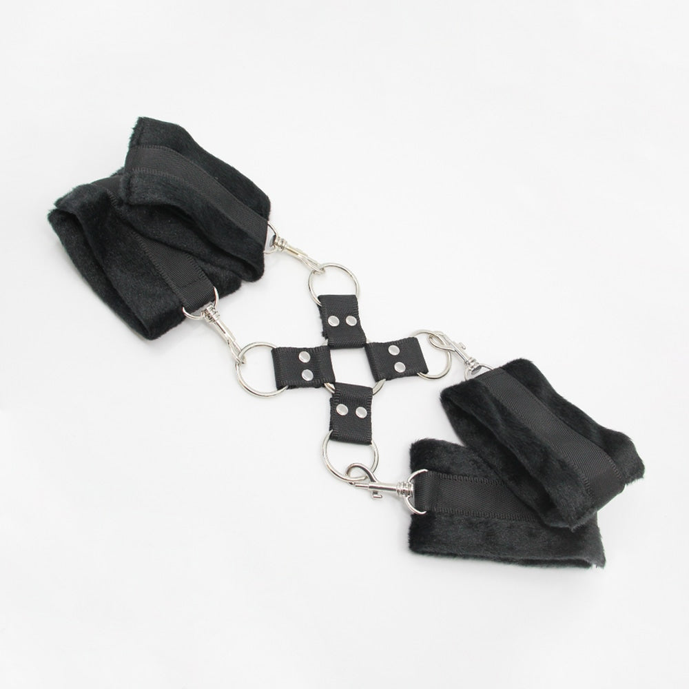 Berlin Baby PU Hog Tie Cross Shackle Piece - - Cuffs And Restraints