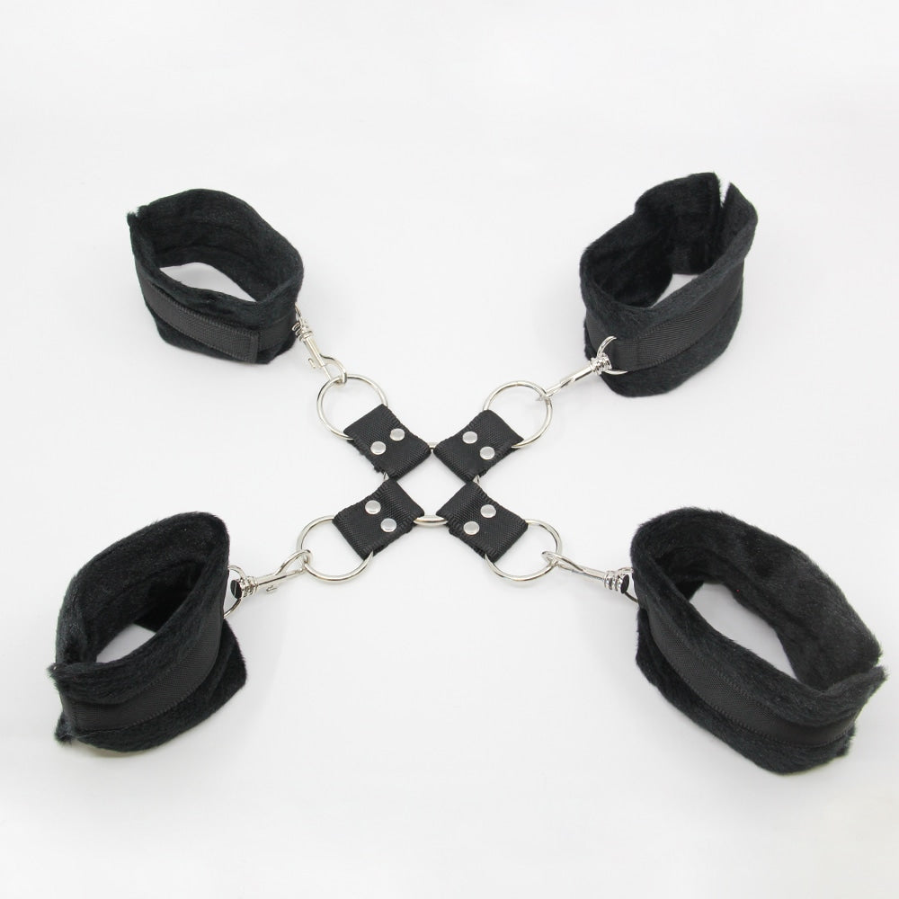 Berlin Baby PU Hog Tie Cross Shackle Piece - - Cuffs And Restraints