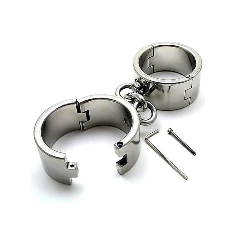 Premium Hardcore Metal Bondage Cuffs By Bdstyle - Cuffs and Restraints