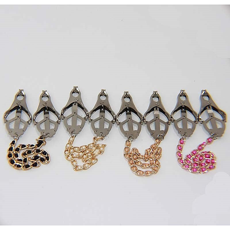 Clover Clamps Pearls & Chain by BDStyle - Breast and Nipple Toys