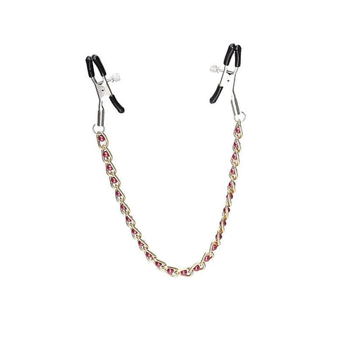 High Beam Nipple Clamps & Chain By Bdstyle - Breast and Nipple Toys