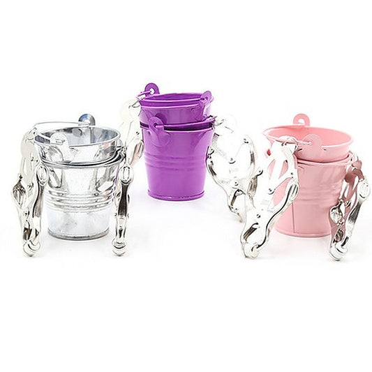 Nipple Clover Clamp With Buckets - Clit Ticklers and Pulsators