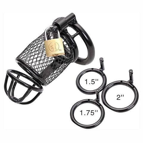 Caged Dragon Male Chastity Device Black - Male Chastity