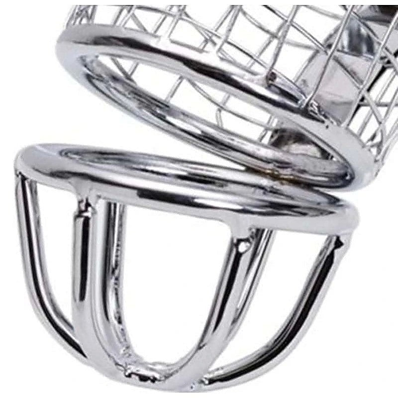 Caged Dragon Male Chastity Device Silver - Male Chastity