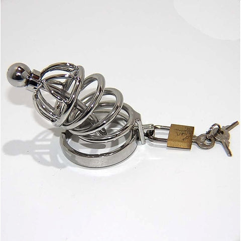 Cock Cage & Penis Plug Small by BDStyle - Male Chastity