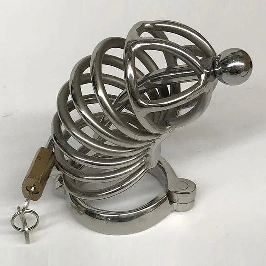 Instituted Cock Cage & Penis Plug Large - Male Chastity