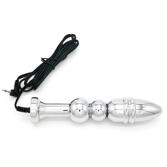 Bipolar Metal Electric Shock Butt Plug - P - Electro Sex