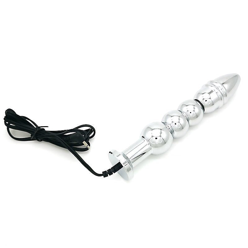 Bipolar Metal Electric Shock Butt Plug - R - Electro Sex