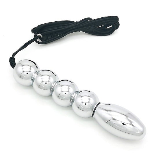 Bipolar Metal Electric Shock Butt Plug - S - Electro Sex
