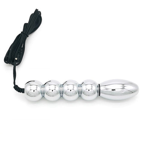 Bipolar Metal Electric Shock Butt Plug - S - Electro Sex