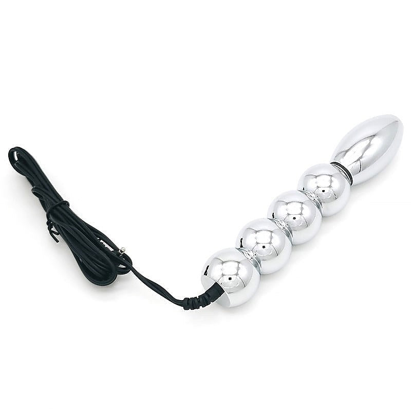 Bipolar Metal Electric Shock Butt Plug - S - Electro Sex