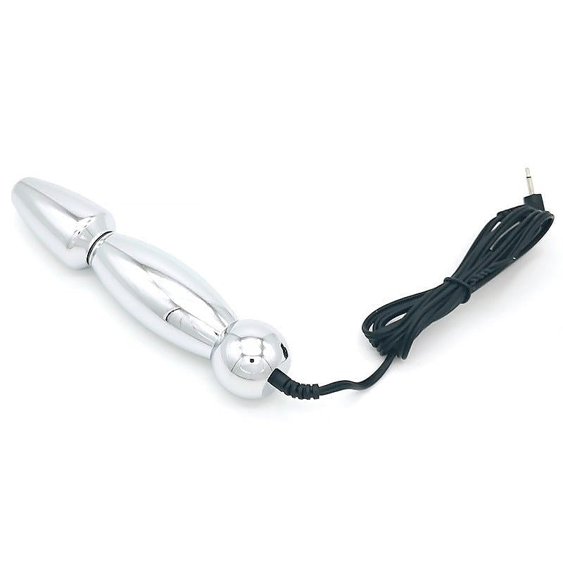 Bipolar Metal Electric Shock Butt Plug - U - Electro Sex
