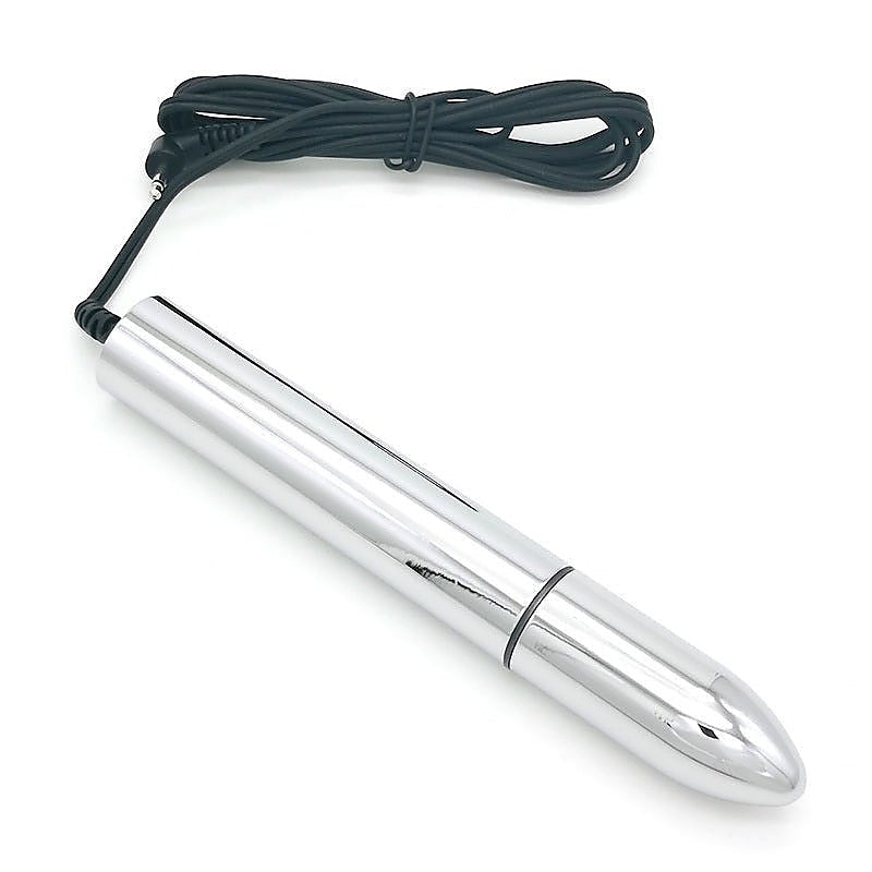 Bipolar Metal Electric Shock Butt Plug - V - Electro Sex