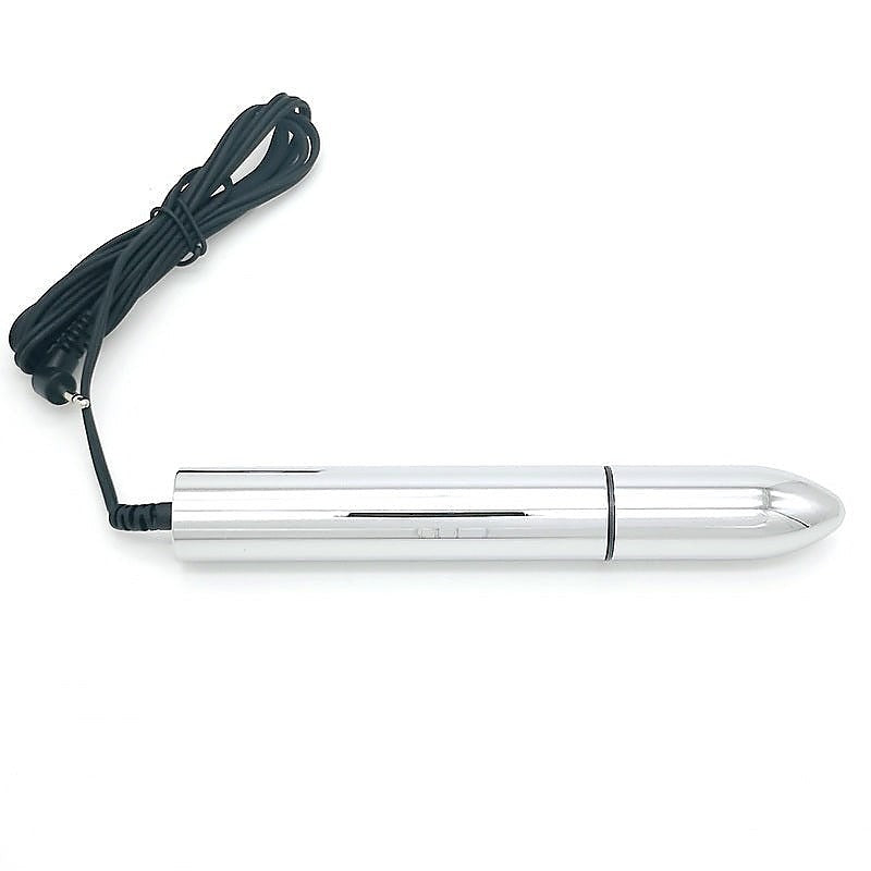 Bipolar Metal Electric Shock Butt Plug - V - Electro Sex