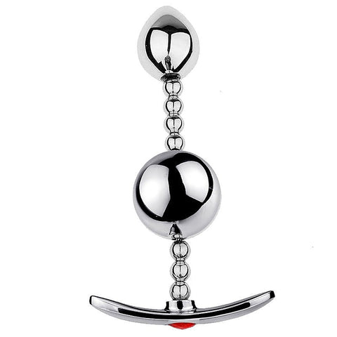 Flexible Double-Ball Steel Butt Plug by BDStyle - Steel Sex Toys