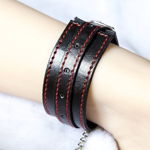 BDStyle Class Single Rivet Adjustable BDSM Cuffs - Cuffs and Restraints