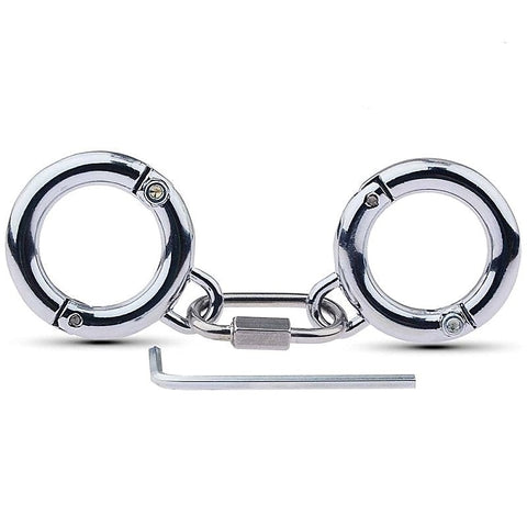 Class - Secure And Stylish Stainless Steel Bdsm Cuffs - Steel Sex Toys