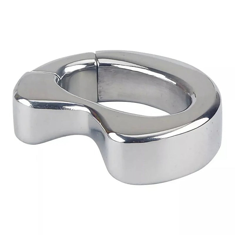 Oval Stainless Steel Ball Stretcher Weight - Steel Sex Toys