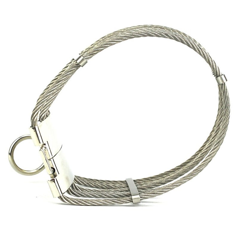 Stainless Steel Unisex Slave Collar By Bdstyle - Steel Sex Toys