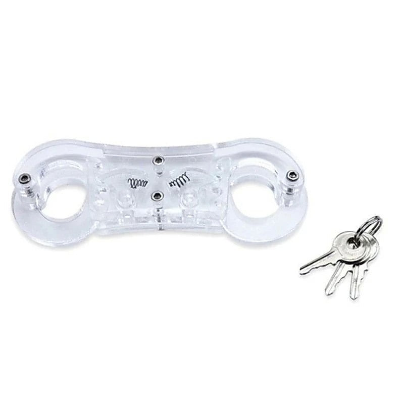 Acrylic Glass BDSM Finger Cuff Ratchet Clasp - Cuffs and Restraints