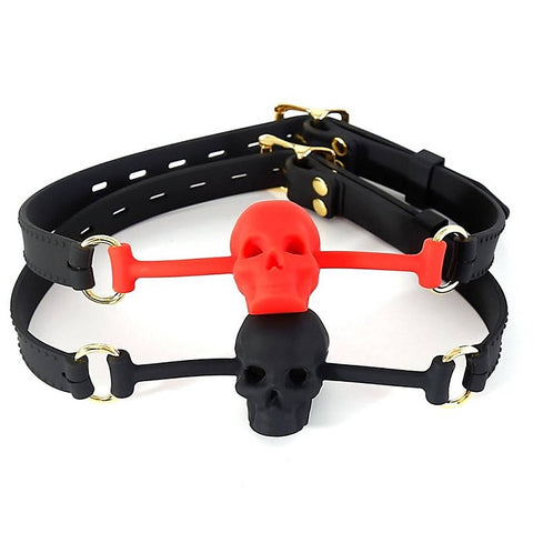 Silicone Human Skull Bdsm Play Mouth Gag By Bdstyle - Bondage Gags and Bits