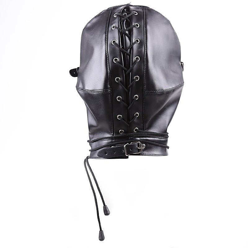 BDStyle BDSM Play Full Mask Eyes & Mouth Detachable - Blindfolds And Masks