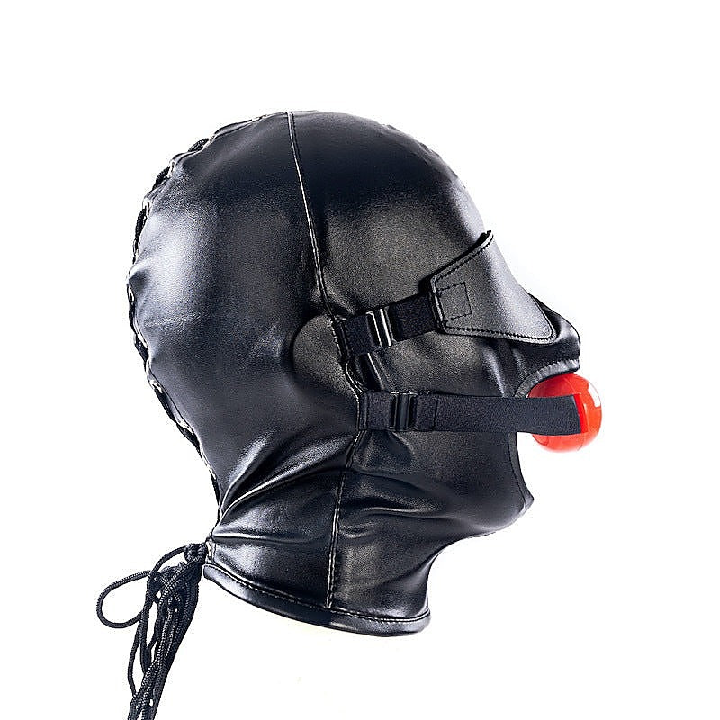 BDStyle Bondage Hood With Blindfold And Mouth Gag Female - Bondage Hoods