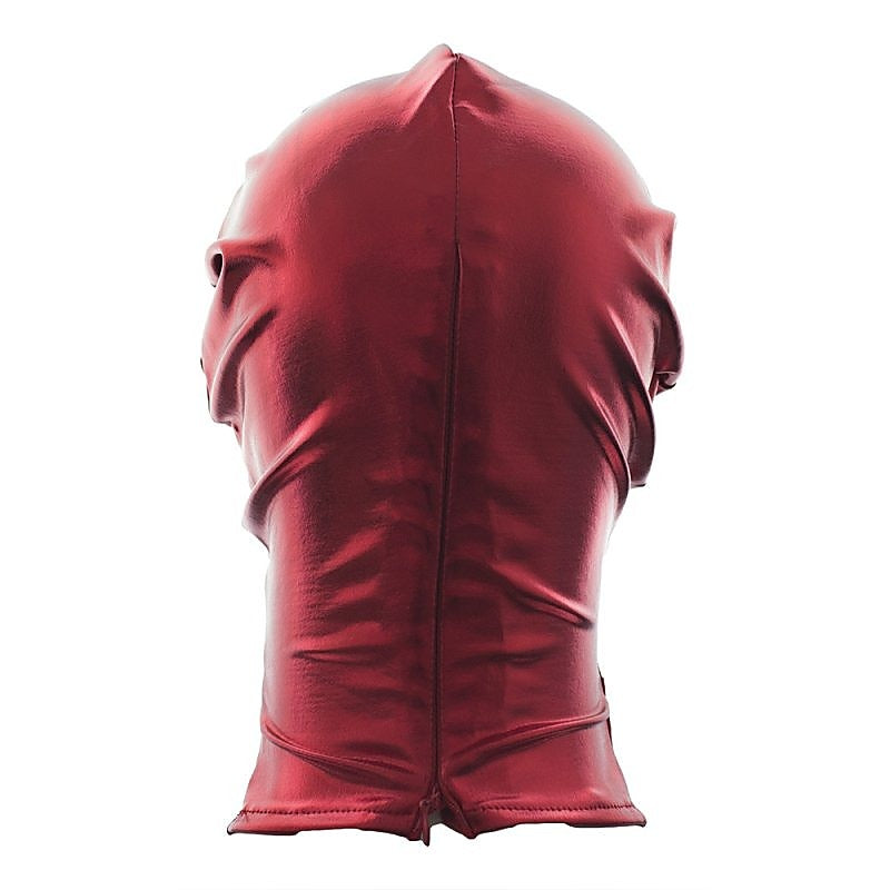 BDStyle Patent Leather Full Head Bondage Hood - Bondage Hoods