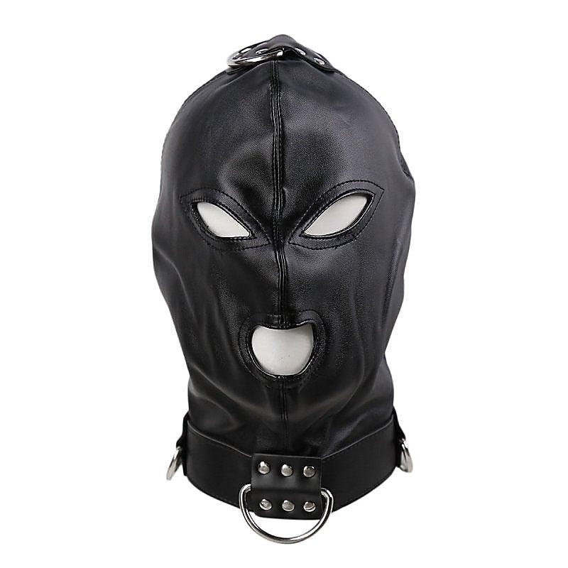 BDStyle Gothic Black Bondage Play Hood - Bondage Hoods