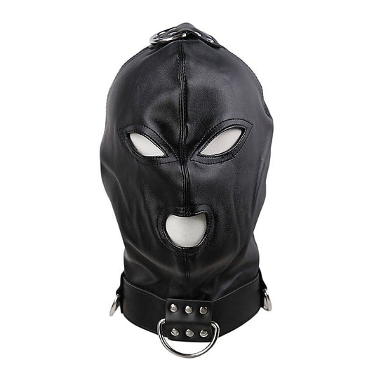 BDStyle Gothic Black Bondage Play Hood - Bondage Hoods