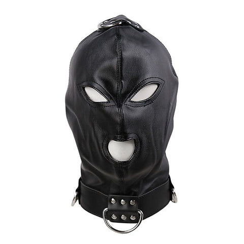 BDStyle Gothic Black Bondage Play Hood - Bondage Hoods