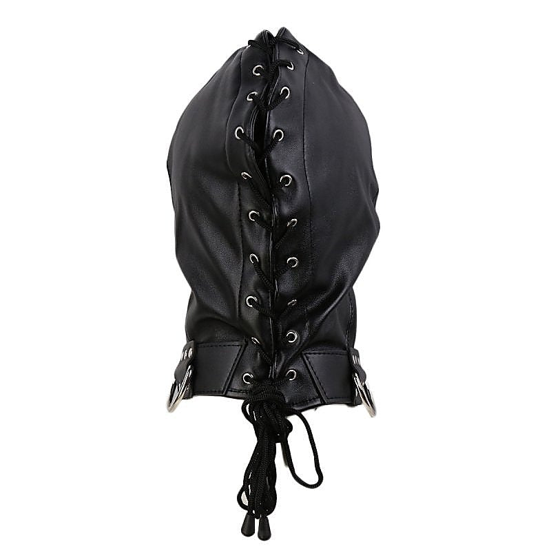 BDStyle Gothic Black Bondage Play Hood - Bondage Hoods