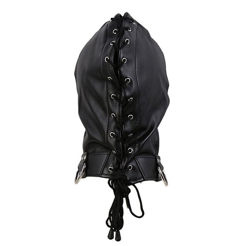 BDStyle Gothic Black Bondage Play Hood - Bondage Hoods