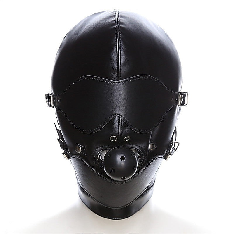 BDStyle Bondage Mouth Gag Full Gimp Hood - Bondage Hoods